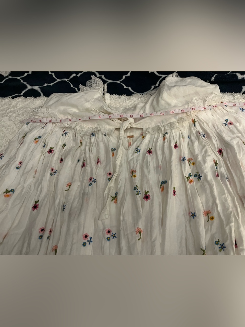 Free people Starlight Babydoll White Floral Embroidered Maxi Dress - Picture 7 of 7